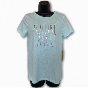 Rae Dunn Blue “Future Mrs” Short Sleeve T-Shirt Size XS